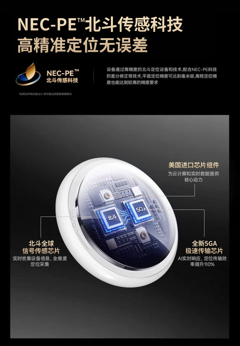 Suitable for Apple Airtag Locator, Pet Anti-Lost Gps Tracking Device, Android Anti-Lost Device for Dogs and Elderly People