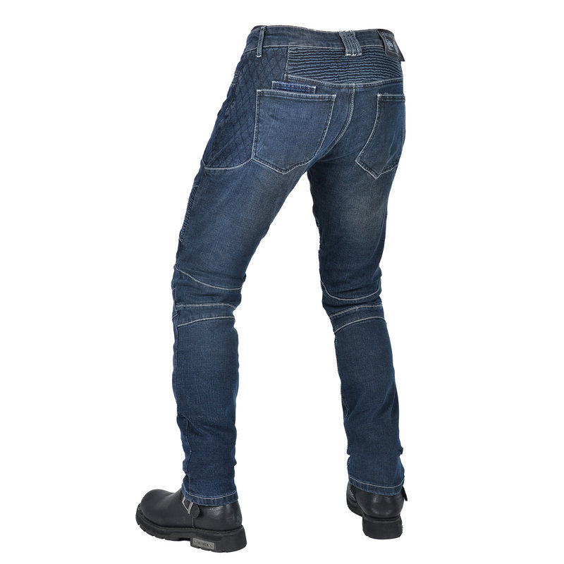 LOONG BIKER motocicleta jeans hombres vintage red de pesca motocicleta pantalones de montar casual stretch pantalones anti-caída