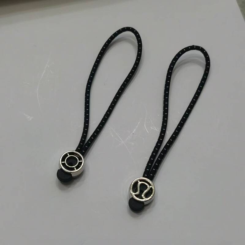Elastic rubber string zipper pull alloy hanging grain pull tail decorative zipper head yoga clothing zipper pull