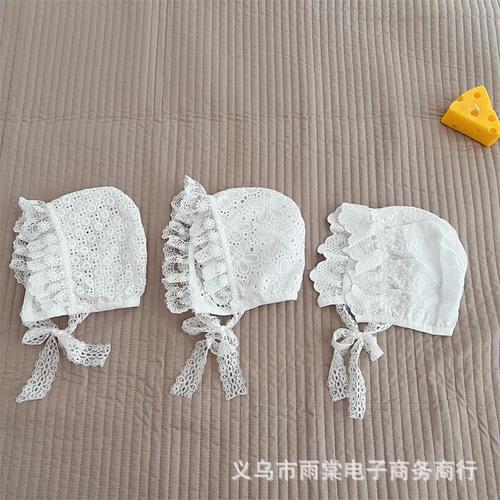 Baby Hat Sweet Lace Edge Baby Bonnet Summer Thin Model Cute Baby Headband Sun Hat Royal Hat