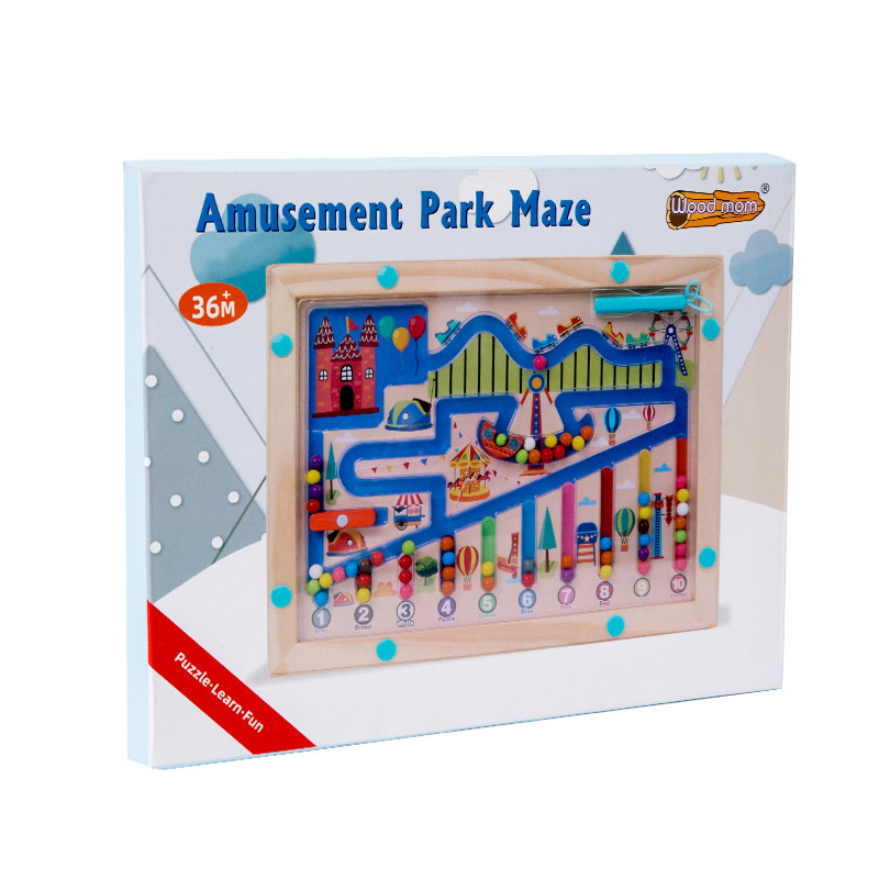 Magnetic digital rollerball labyrinth, toy for early age, intellectual logic pen for training, early education, logical thinking 5