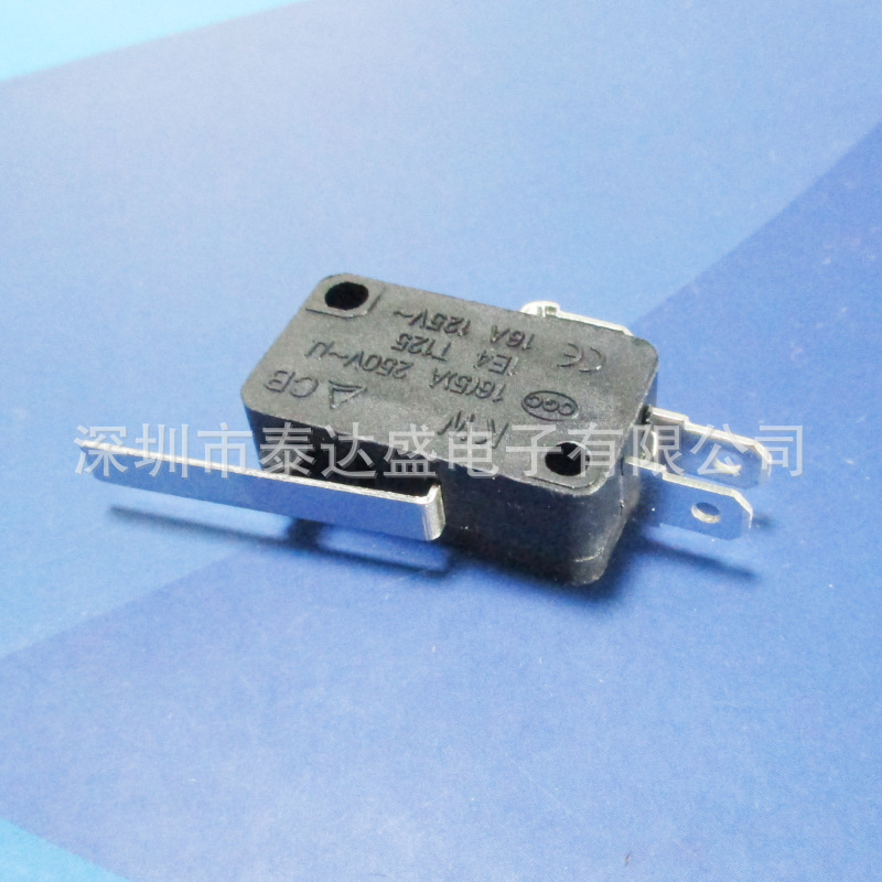 升降机用带压柄限位开关28*16*10全铜3脚黑色耐温微动开关KW7-1L