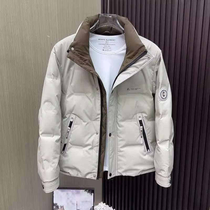 Men's down Jacket Trendy Brand Workwear Stand Collar Casual Stylish High-End Thickened Cold-Resistant Winter 2025 New Coat