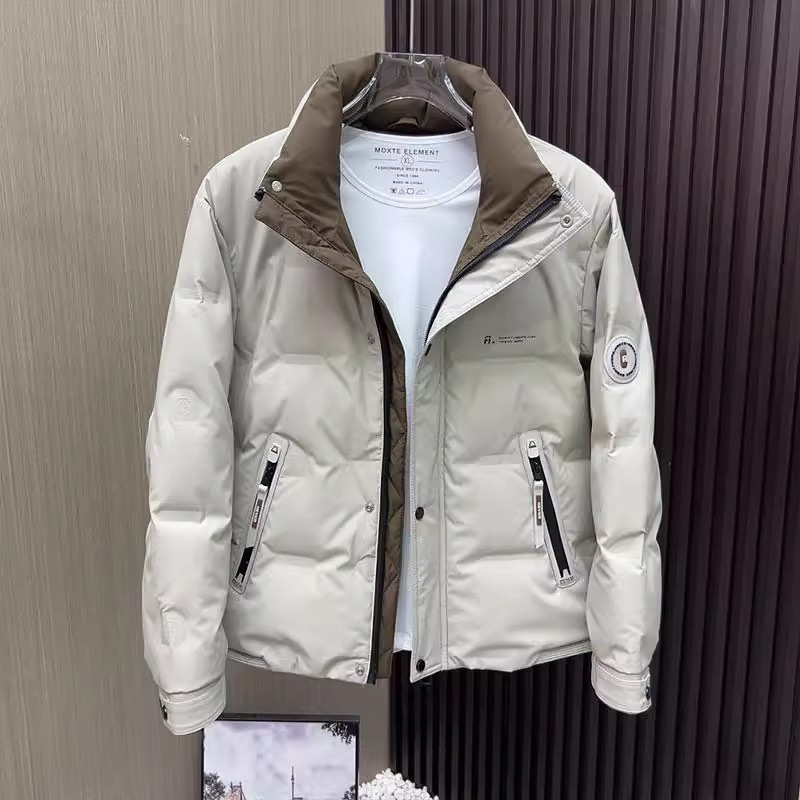 Men's down Jacket Trendy Brand Workwear Stand Collar Casual Stylish High-End Thickened Cold-Resistant Winter 2025 New Coat