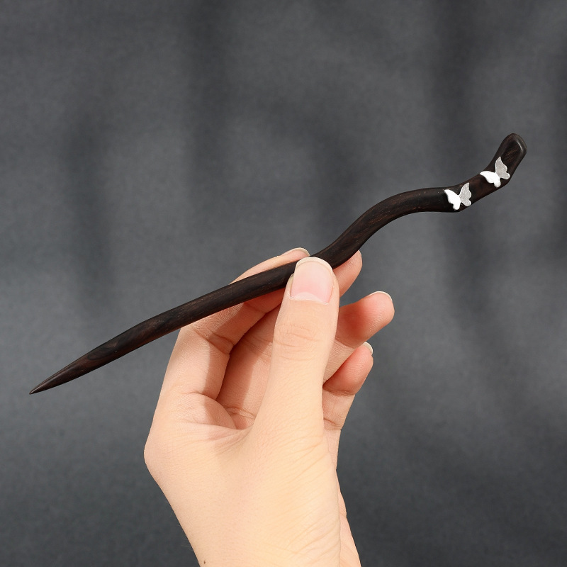 A34 더블 나비 플라이 [천연 흑단]