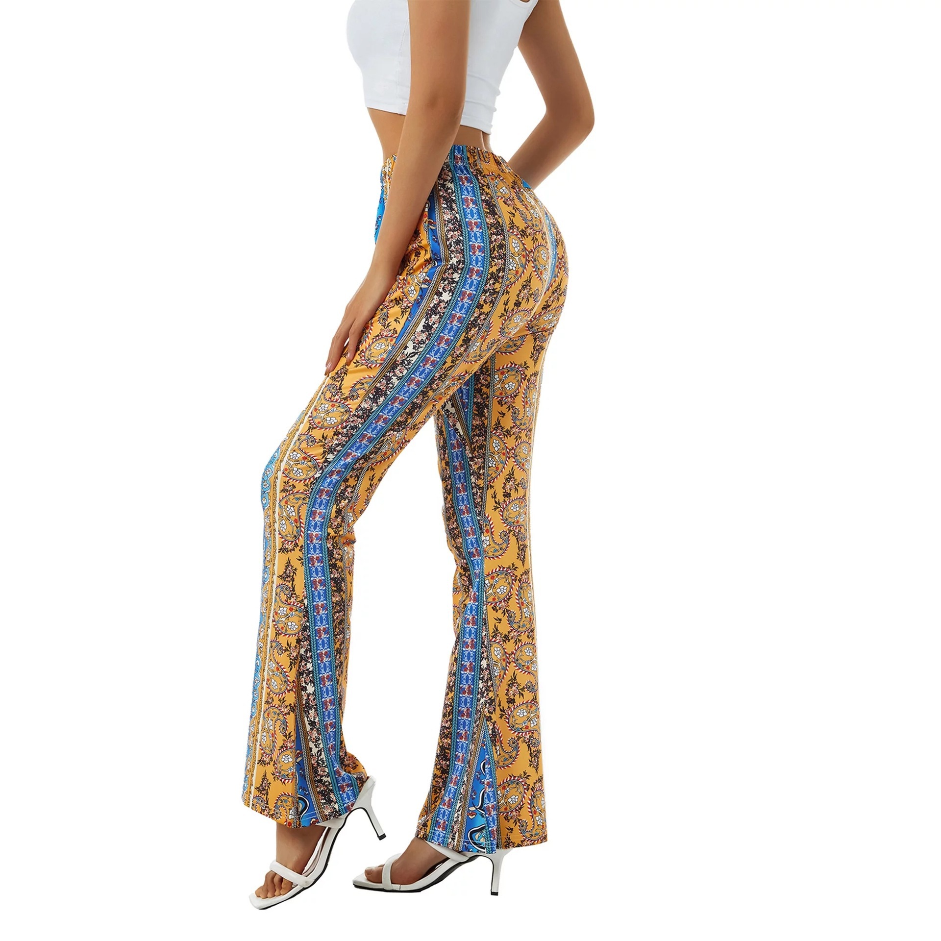 Women's Holiday Beach Vacation Printing Full Length Printing Casual Pants Flared Pants display picture 7