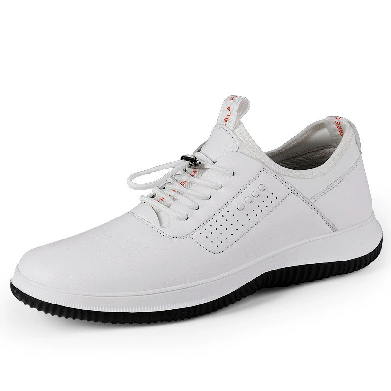 Мужская Спортивная повседневная обувь, весна и осень, лапша из натуральной воловьей кожи с низким верхом, универсальная модная кожаная обувь больших размеров для бега и походов