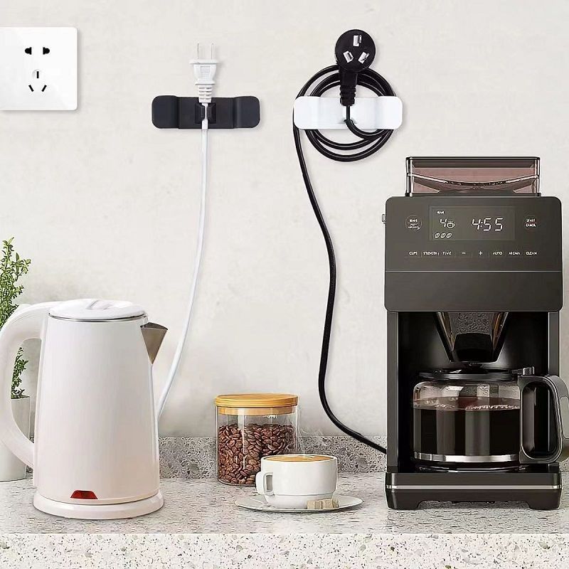 Kitchen Storage Cable Organizer, No-Drill Plug Holder for Home Use, Power Cord and Appliance Wire Management, Cable Winding and Storage