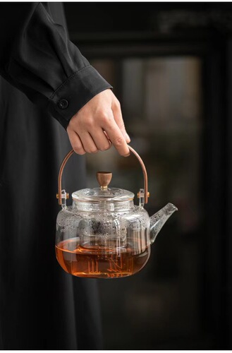 Fanshi glass steaming teapot walnut electric ceramic stove teapot household kettle teapot steaming dual-purpose teapot