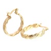 Golden fashionable woven matte earrings with pigtail, wish, 14 carat white gold