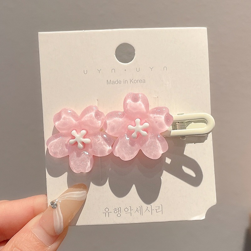 Horquilla de estrella amarilla dulce y linda, clip de flequillo en la frente femenina, cabello roto en el costado, clip de pico de pato, tocado