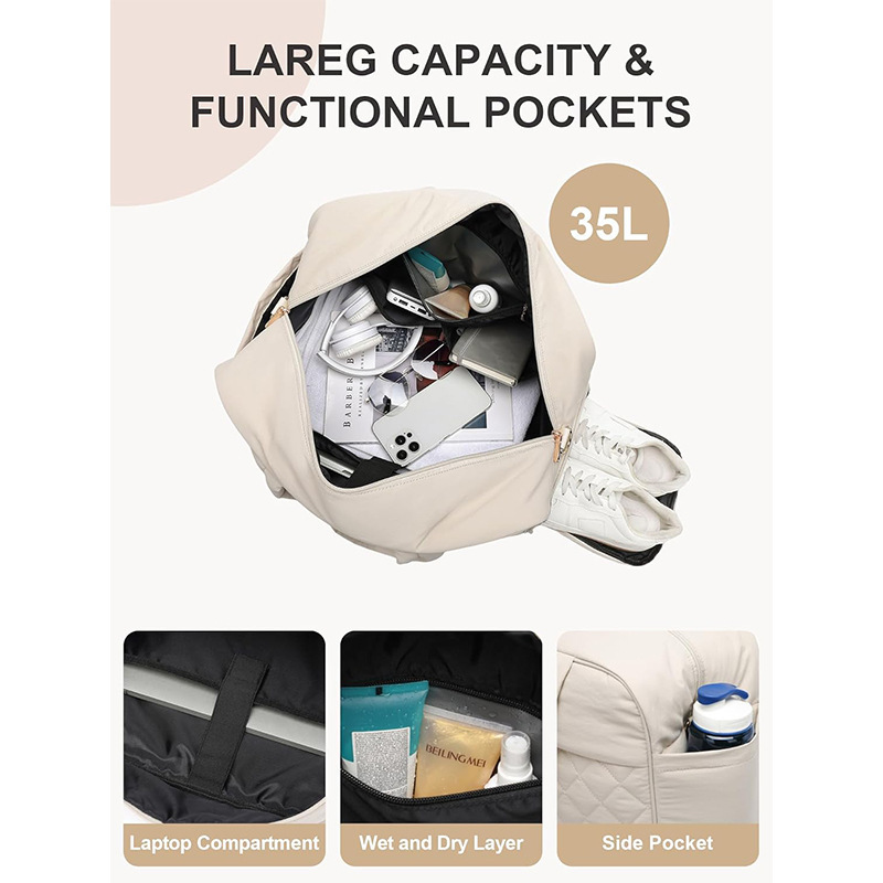 Nuevo tipo de bolsa de viaje con zapato compartimiento bolsa de pluma bolsa de yoga bolsa de mano