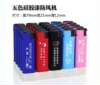 Disposable plastic advertisement straight into the lighter custom LOGO wholesale five -color metal windproof lighter bag