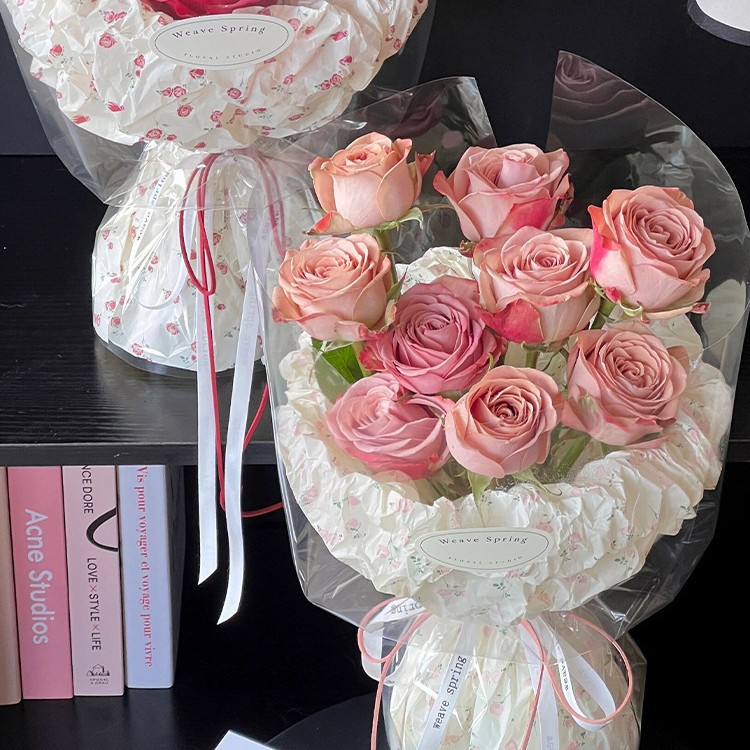 风芭蕾风蝴蝶结包装纸小卡出卡打包雪梨纸包装纸包装材料