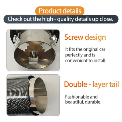 Exhaust pipe Exhaust Pipe 2.5inch with Led