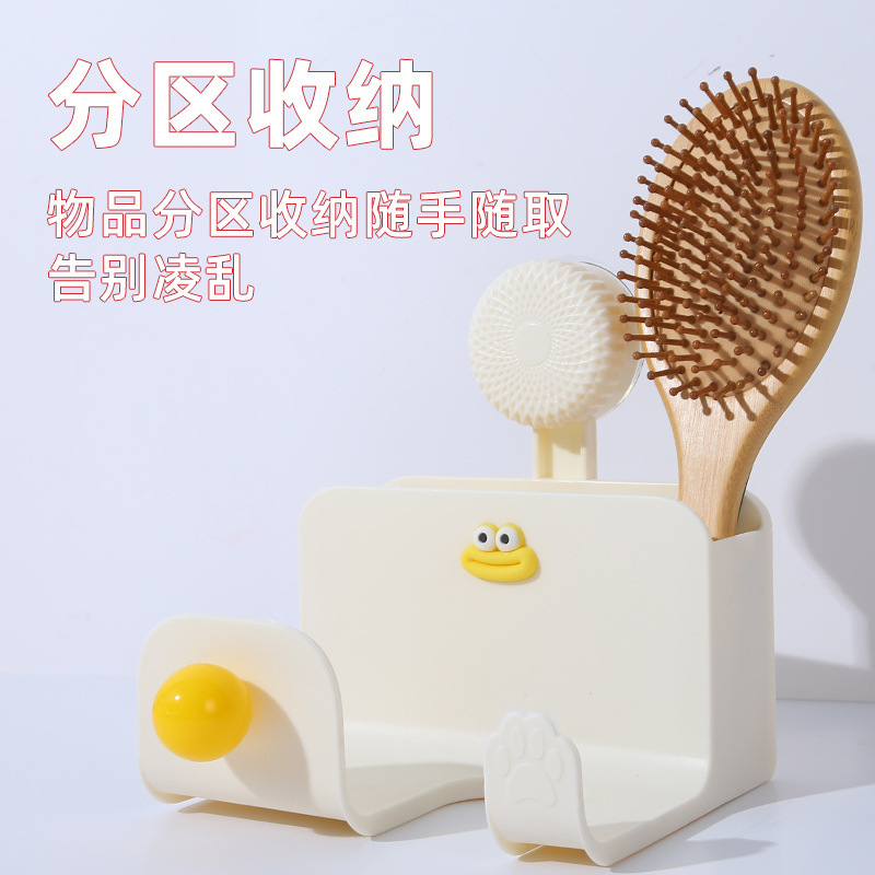 Estante de secador de pelo de dopamina Soporte de secador de pelo sin perforación Soporte de secador de pelo eléctrico de almacenamiento de pared de baño Soporte de secador de pelo eléctrico