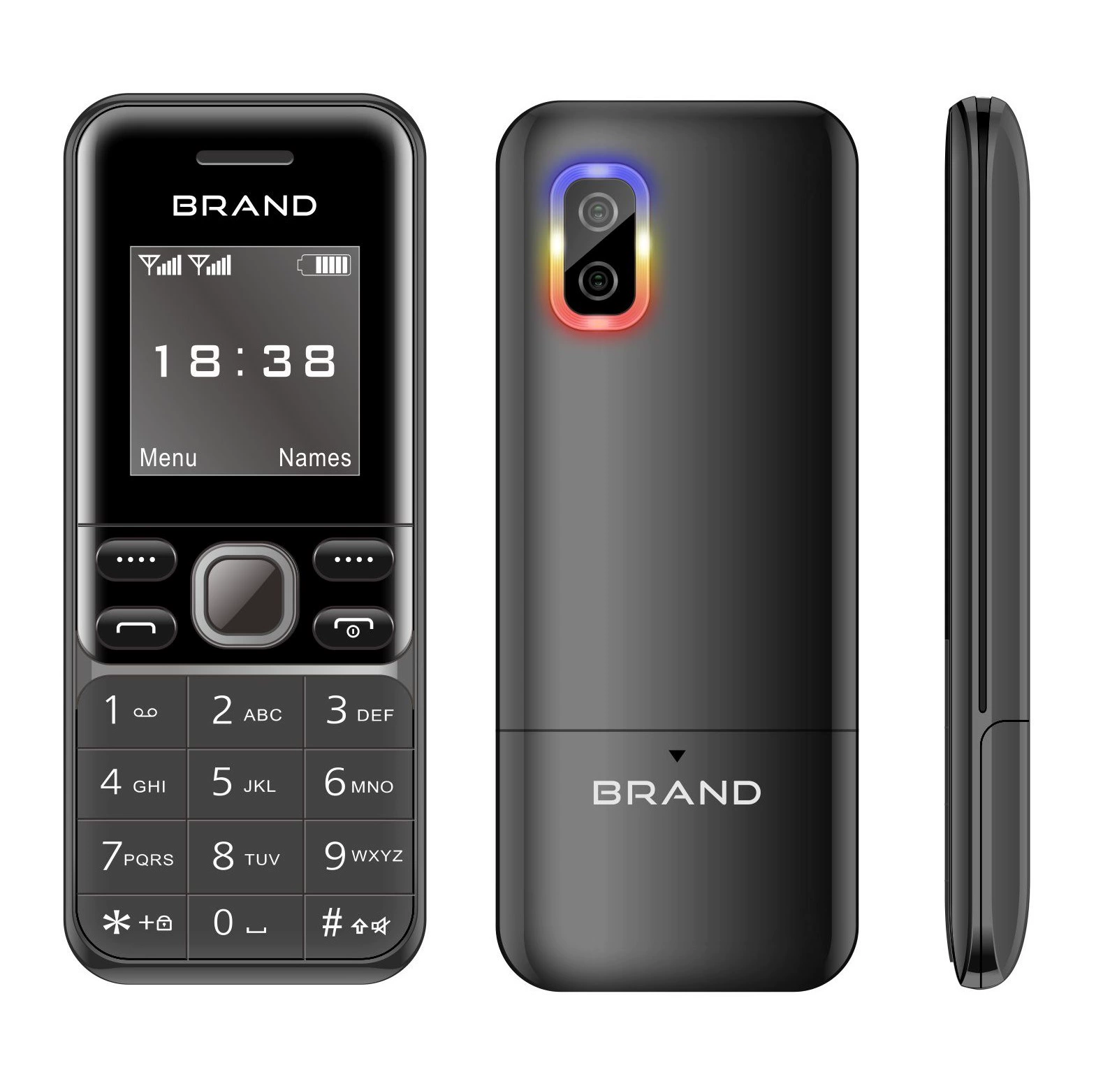 MaFam BM333 кнопочный телефон для пожилых с Bluetooth и MP3-плеером чёрный синий красный золотой