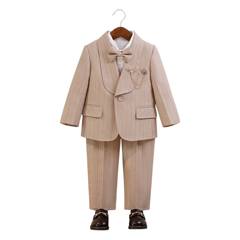 Children's suit autumn British flower girl wedding dress children's class activity performance clothes boy's one-year-old photography clothes