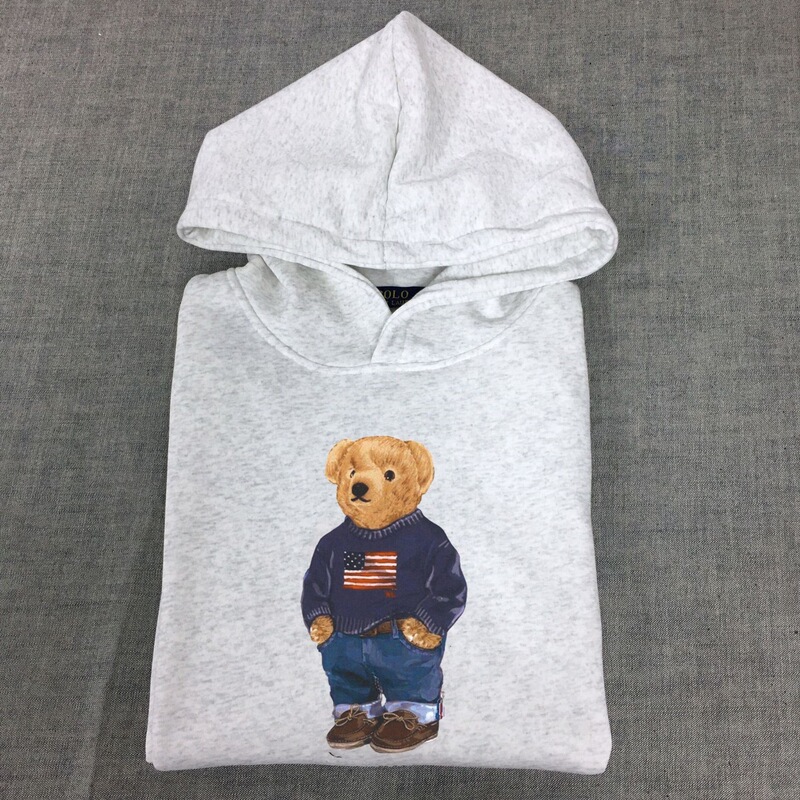 Japanese and Korean New Casual Pure Cotton Hoodie Po Navy Blue Sweater Bear Print Long-Sleeved Hoodie Couple Sweatshirt Hooded Sweatshirt