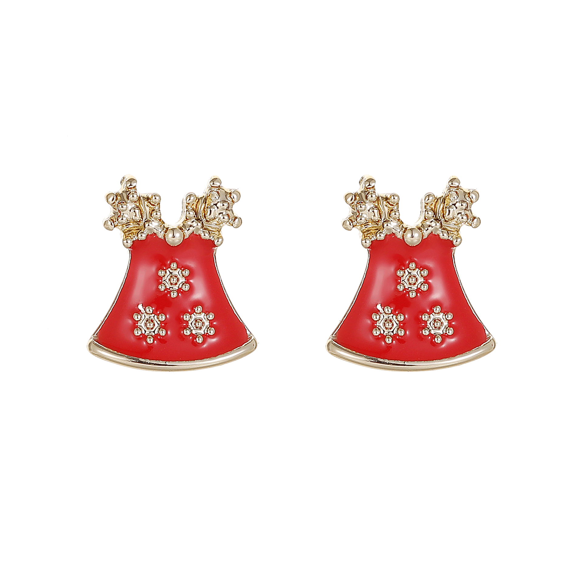 Christmas Festival 1 Pair Christmas Cute Geometric Christmas Hat Santa Claus Alloy Ear Studs