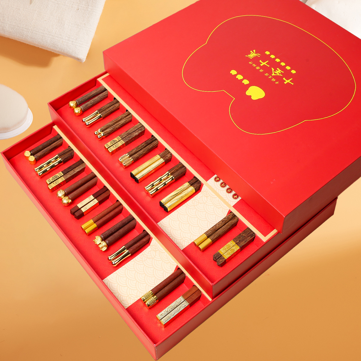 Ala de pollo palillos de madera traje de regalo banquete comida una persona palillos caja de regalo festivo regalo casual al por mayor