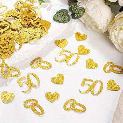 [欧式婚礼50生日五彩纸屑装饰品婚礼桌抛撒纸屑单身派对装饰品批发]