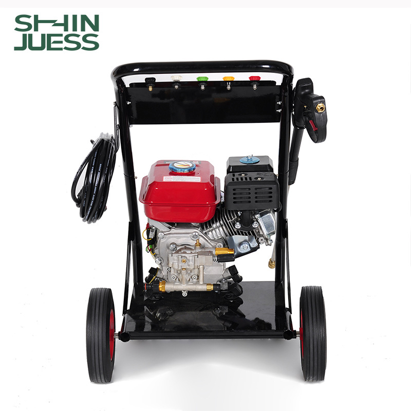 Hidrolavadora de gasolina de alta presión, máquina potente de limpieza profesional para exteriores