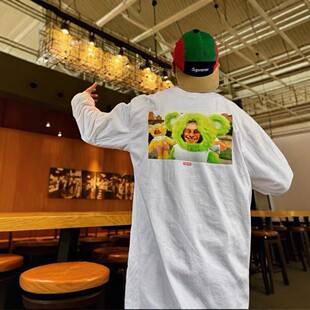 �羳Supreme 25SS Donkey Rhubard LS TEE��ż��ӡ�����L��T��