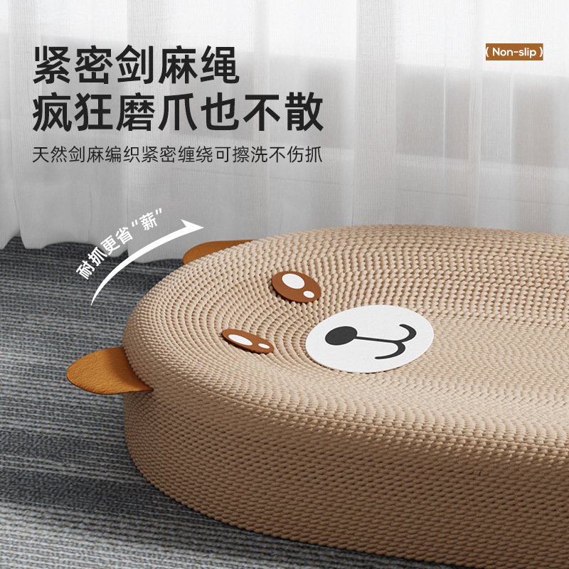 Tablero de raspado para gatos resistente al desgaste y sin caspa, tablero de raspado para gatos, garra de sisal ovalada integrada, suministros para mascotas al por mayor