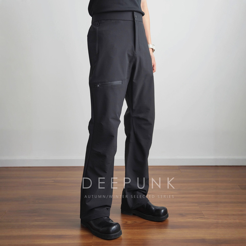 【Swyh】Deepunk Soft Shell Structure Design Water-Repellent Paratrooper Outdoor Assault Pants Micro-Elastic Casual Pants