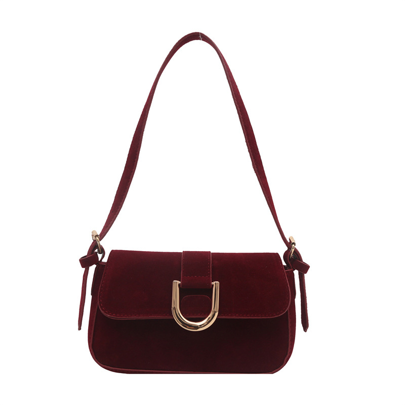 Moda coreana retro simple bolso de textura para mujeres 2024 otoño y invierno nueva moda personalidad bolso de hombro bajo la axila