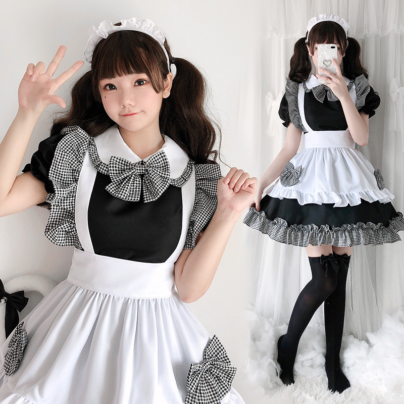 Cosplay Costume Japanese Cute Maid Costume Female Boss Maid Uniform Cafe Black and White Cat Suit