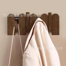 实木衣服挂钩钢琴键挂衣钩壁挂免打孔收纳架进门入户玄关挂衣架
