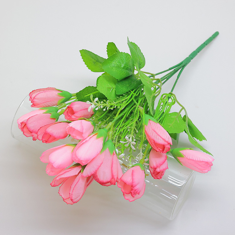 Flores falsas flores de seda para el hogar de bodas linternas flor decoración props magnolia brotes de nieve tulipan flores falsas ramo de flores