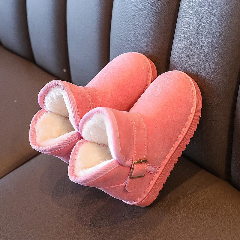 2023 inverno nuove scarpe per bambini scarpe di cotone per bambini stivali da neve per bambini ispessiti peluche stivali di cotone caldi e antiscivolo_voghion.com