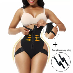 欧米風クロスボーダーワンピースハイウエストお腹コントロールパンツ、ヒップアップ＆シェイプアップ、大きいサイズシェイプアップパンツ、ボタン付きウエスト、お尻露出ボディシェイプパンツ