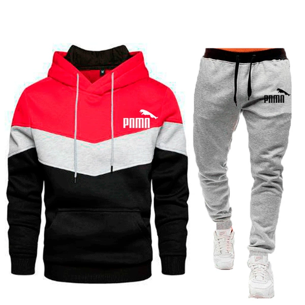Red with light gray
