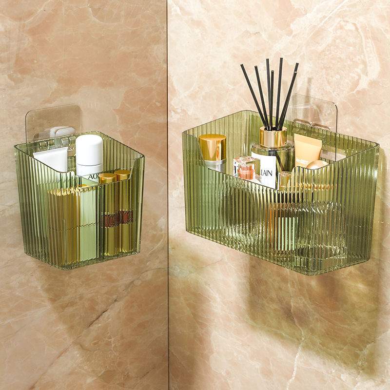 Espejo de baño gabinete caja de almacenamiento baño cosméticos lápiz labial perfume rack de almacenamiento armario colgante de pared caja de organización