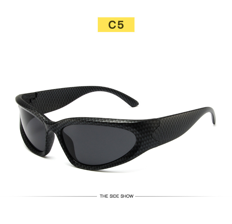 Sportsonnenbrille Im Y2k Steampunk Design Für Damen Und Herren_voghion.com