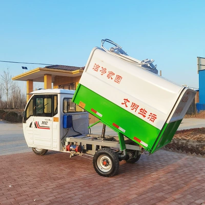 Juyuan Three-Wheeled Garbage Truck Electric Elektrik zibil maşınları