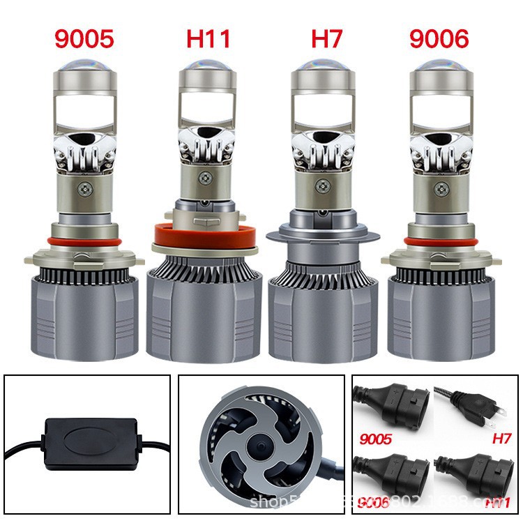 A80 Small Lens H4H7 H11 9005 9006 Modified Fisheye Lamp 40W Super Bright Car Light Car Led Headlight