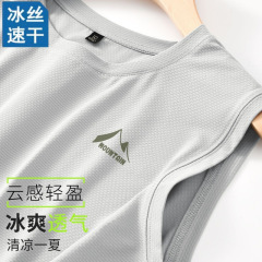 冰丝背心男无袖网眼夏季透气速干运动男士休闲篮球健身速干背心