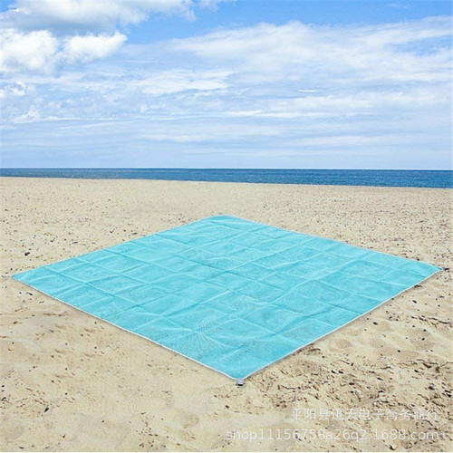 Cross-border outdoor nylon bag waterproof and convenient foldable picnic mat lawn moisture-proof mat polyester plaid beach mat