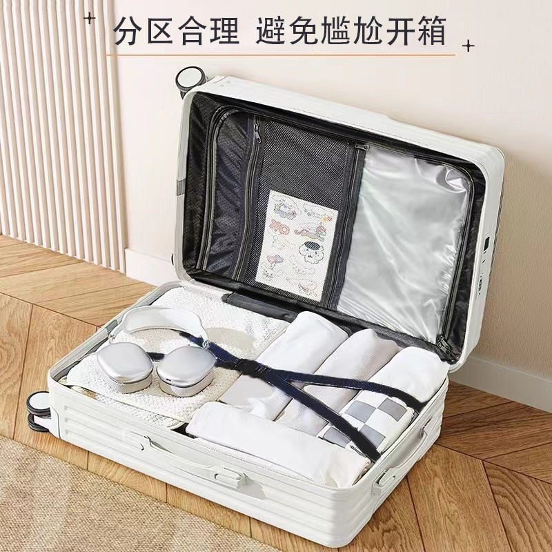 新型フロントオープンスーツケース多機能スーツケース男女万能輪旅行箱大容量pc暗号箱|undefined
