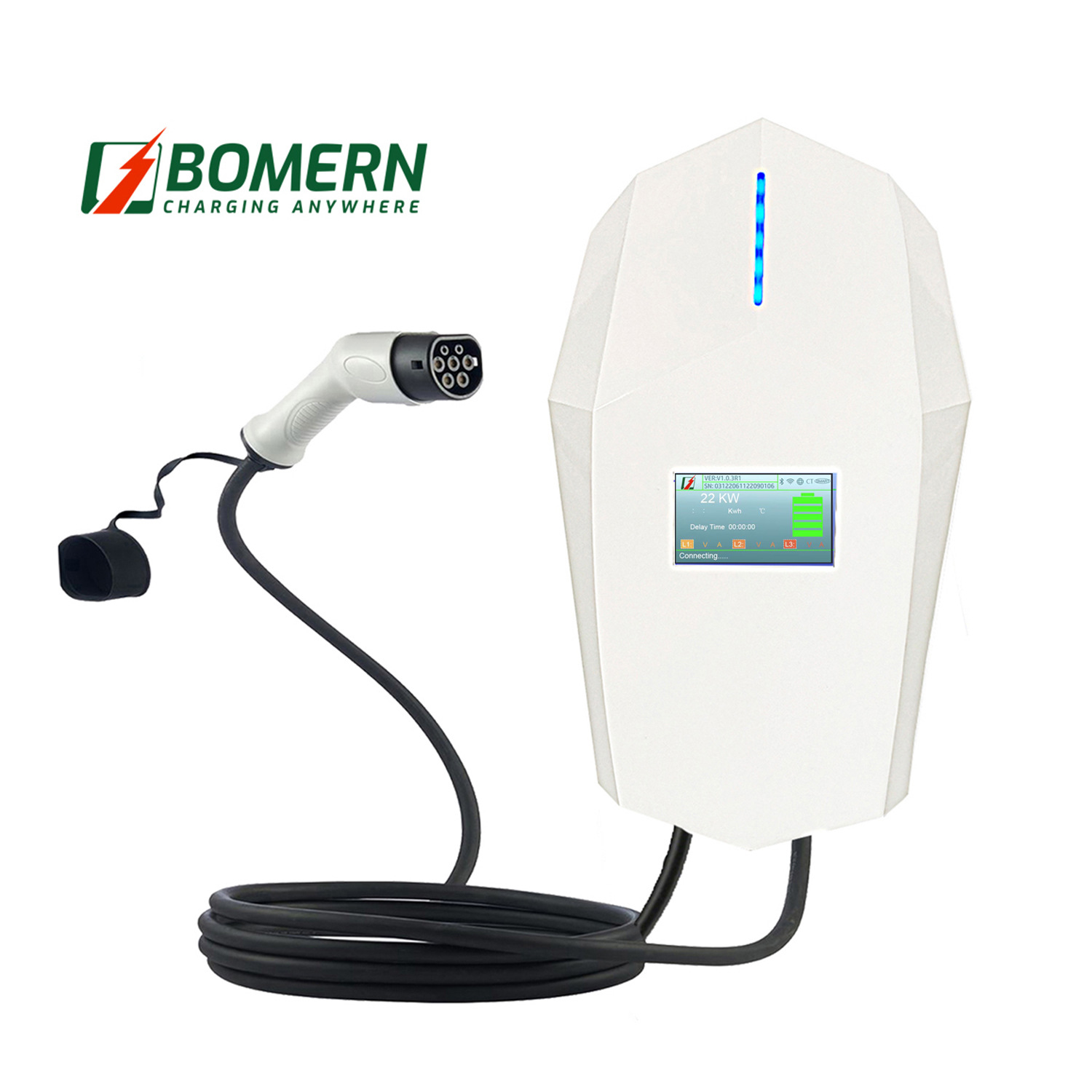 共享22KW欧标标标交流新能源汽车充电桩通用32A交流电家用充电桩