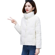 2022冬季新款潮流白鴨絨女短款羽絨服韓版簡約時尚個性輕便女外套