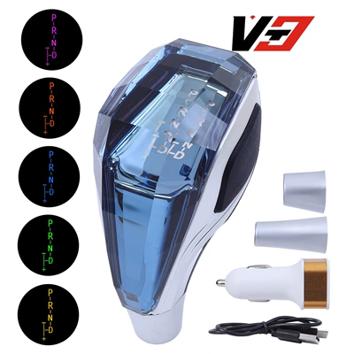 Car Modification Luminous Crystal Gear, Cab and accessories - blue-automatic-crystal-glow