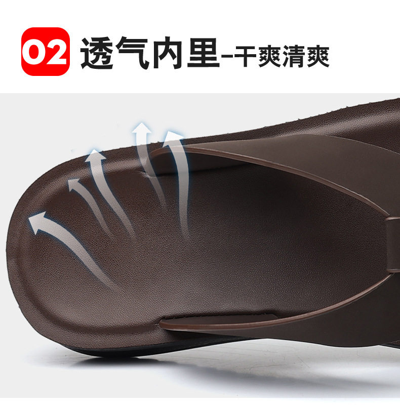 Dép xỏ ngón nam chống trượt, dép kẹp ngón đi biển và đi chơi hằng ngày — CS9806 màu nâu, CS9806 màu đen chi tiết 10