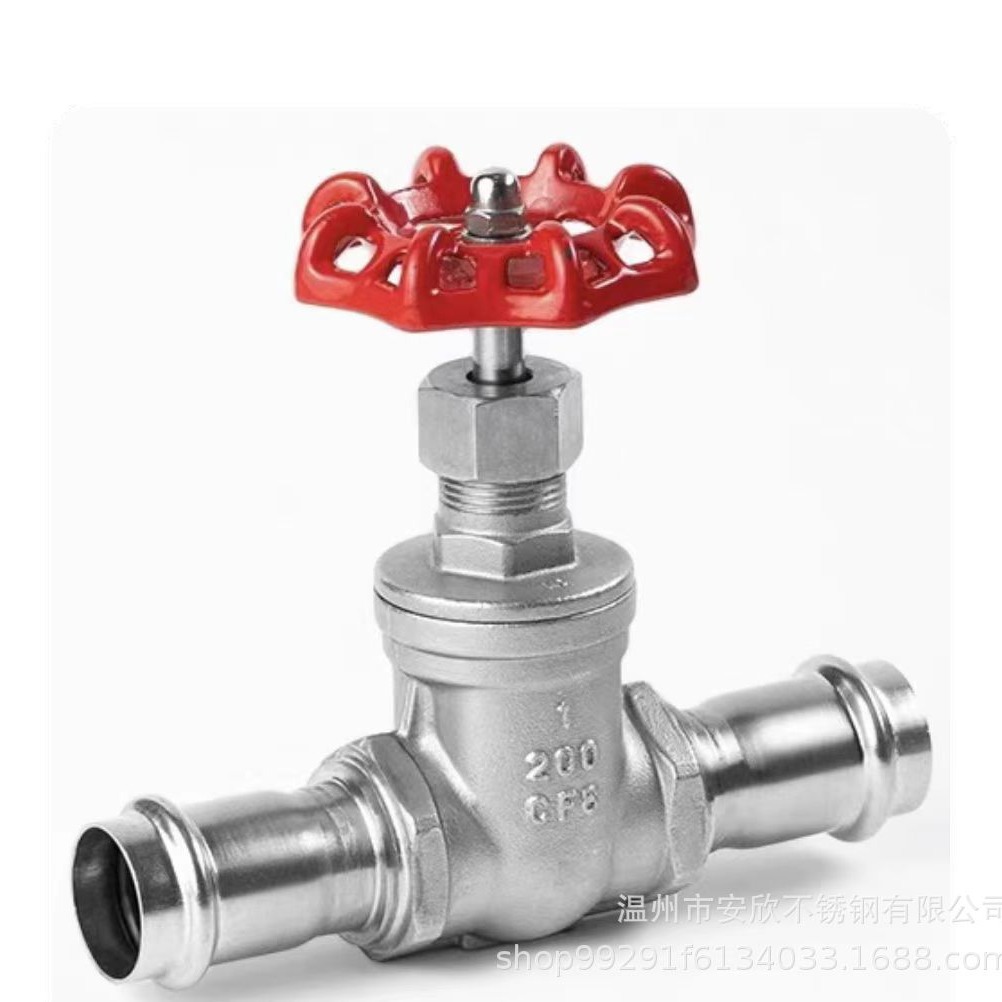 304不锈钢双卡压闸阀316饮用纯净水管薄壁卡压闸板阀水暖闸阀