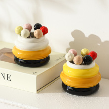 奶油风陶瓷水果叉高颜值套装多巴胺撞色水果签家居格调好物乔迁礼